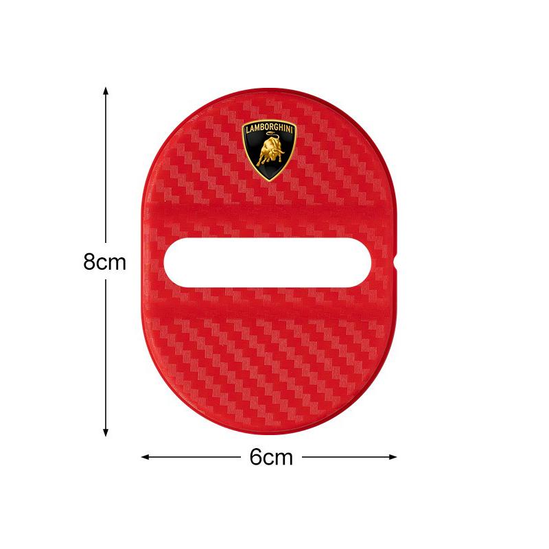 4pcs ABS Car Door Lock Protective Cover Cushion Anti Rust Sleeve Pad For Lamborghini Urus Huracan Aventador Premium Accessories TT2