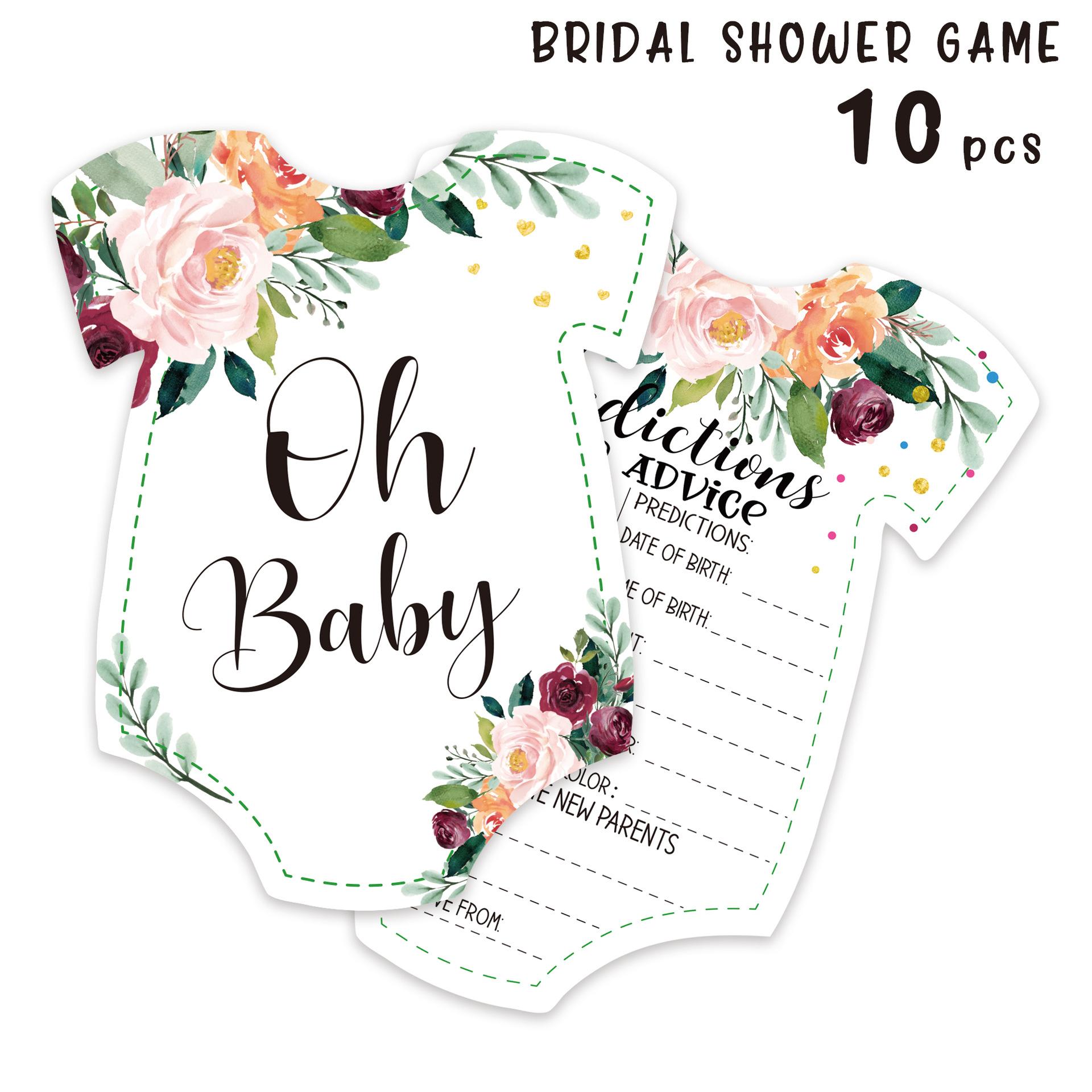 

10 шт. карточек для игр на гендер-пати и детском празднике по случаю дня рождения, принадлежности для детского праздника, украшения для детской комнаты