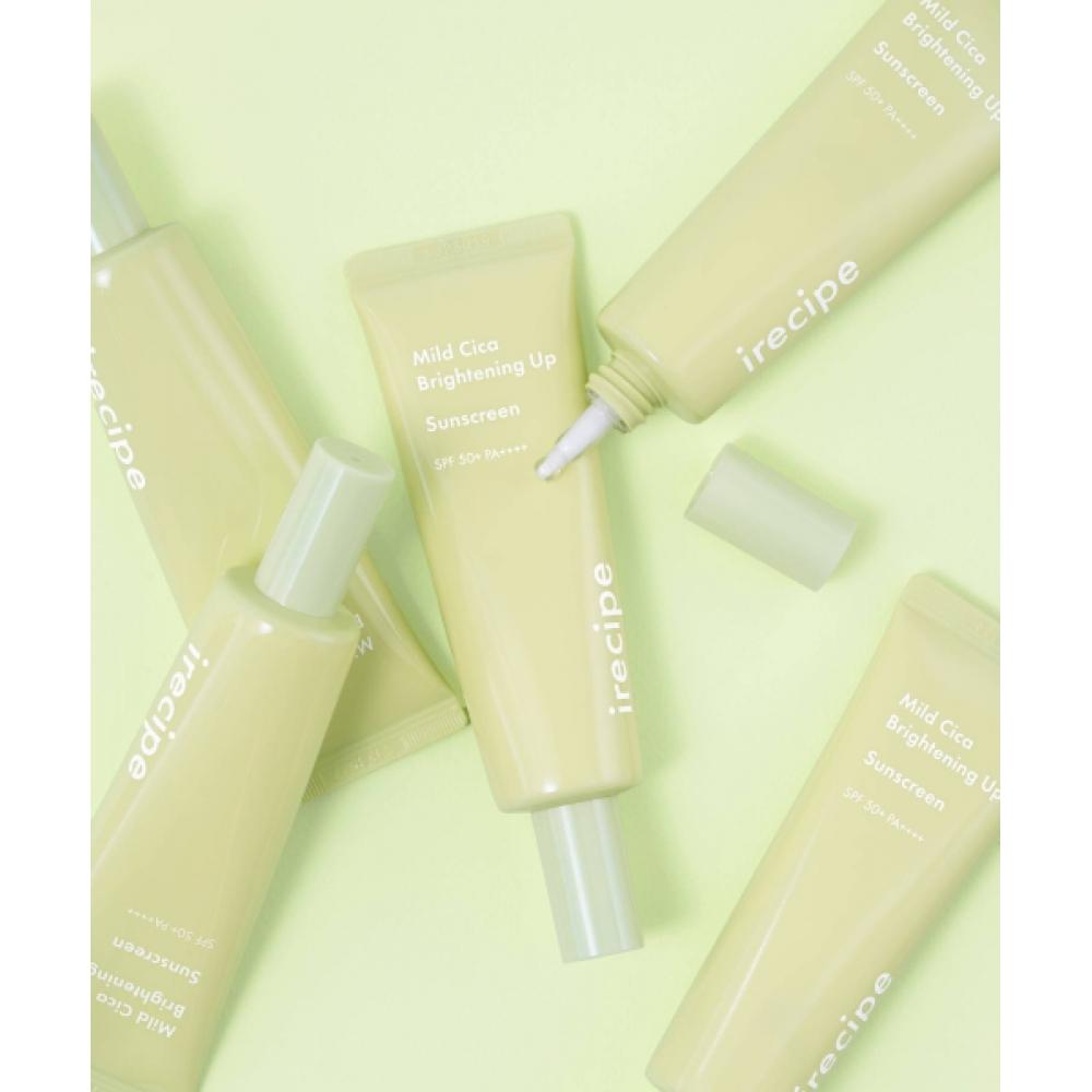 Irecipe [2pack] Mild Cica Brightening Up Sunscreen 50ml 2 Double Plan Spf50+  Pa++++