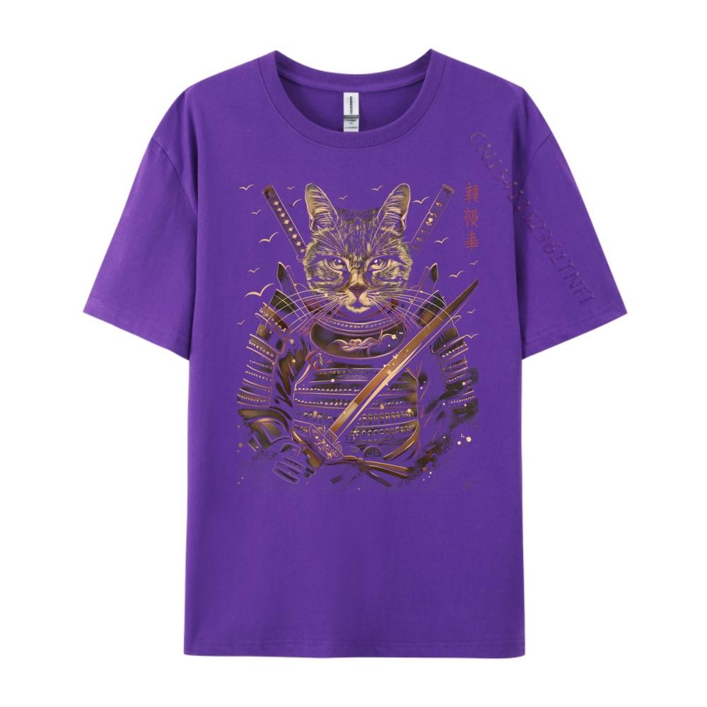 Cat Samurai Ninja Cat Samurai Art Ukiyo E Funny T Shirts Winter Shirts For Men Graphic T Shirts Men Male Clothes Tshirt for Men