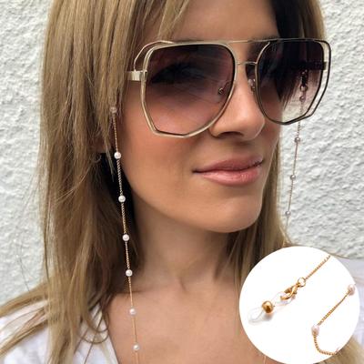 Nieuwe gouden zonnebril ketting masker ketting onregelmatige vrouwen antislip kralen brilmontuur lanyard