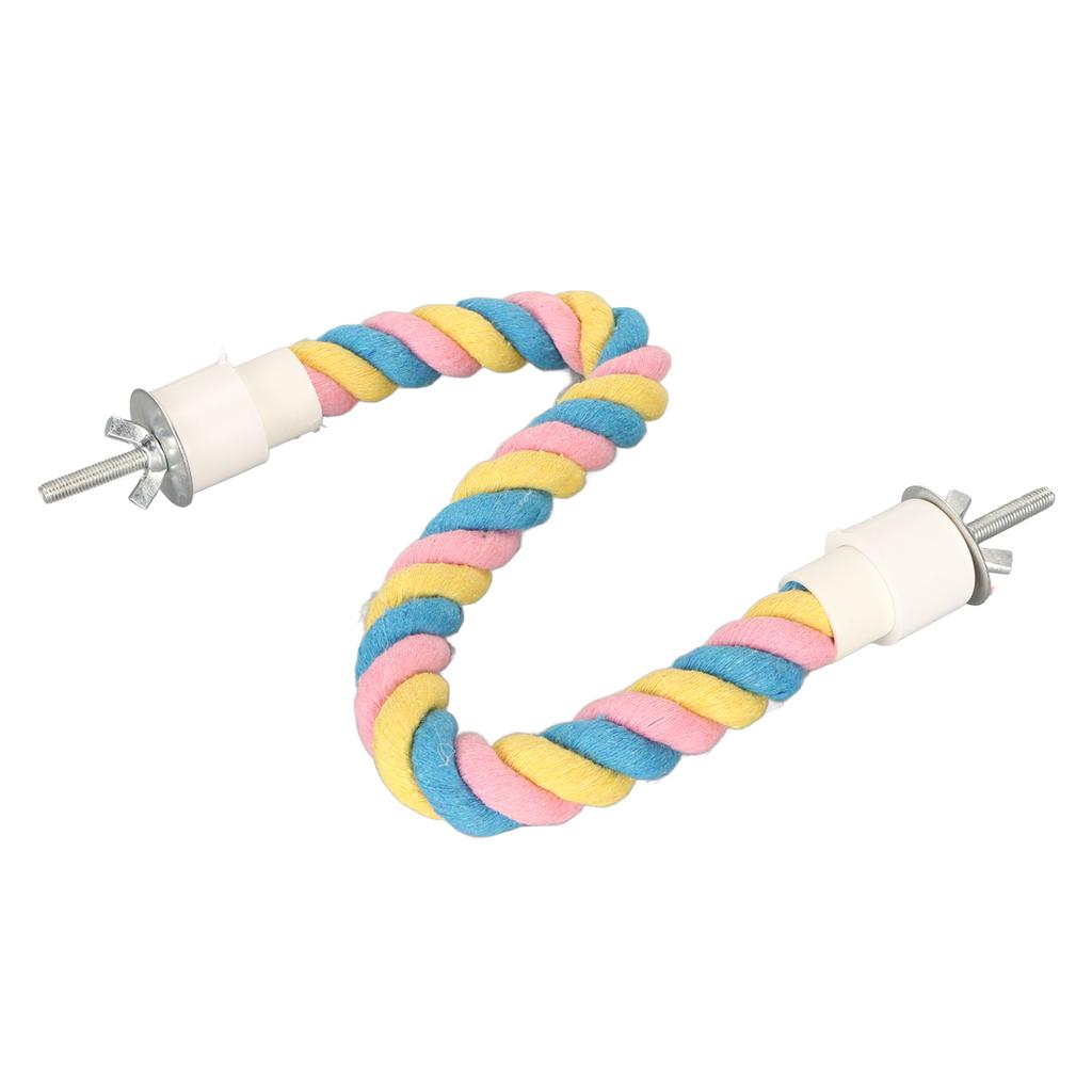 Kolorowa, elastyczna, bezpieczna, wspinaczkowa zabawka dla papug z bawełnianej liny dla nimf i papug nierozłączek