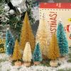 9/36 Stück Miniatur Künstlicher Weihnachtsbaum Mini Sisal Schneelandschaft Weihnachtsbaumschmuck DIY Tischplatte Festival Party Dekorationen