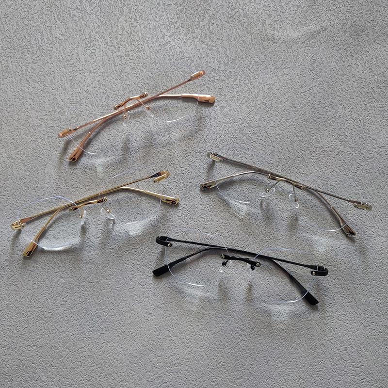 

4Pairs Per Set Anti Blue Light Blocking For Men Women Designer Fashion Rimless Computer Eyewear Trendy Office Outdoor Accessory