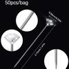 1Box 50Pcs Alloy Pins Transparent Diamond Pin DIY Wedding Bouquet Pins Stitching Needles Plastic Box Sewing Accessories
