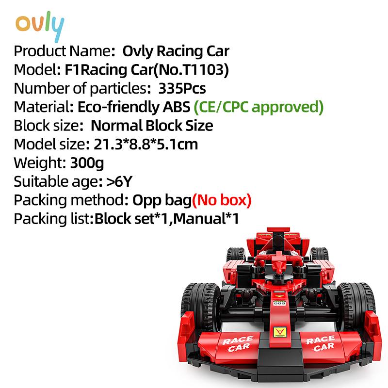 

Ovly Суперкар Конструктор Городская Техника Модель Гоночного Автомобиля F1 Speed Champions Спортивные Транспортные Средства Игрушка-Автомобиль Подарок на День Рождения Ребенка №T1103