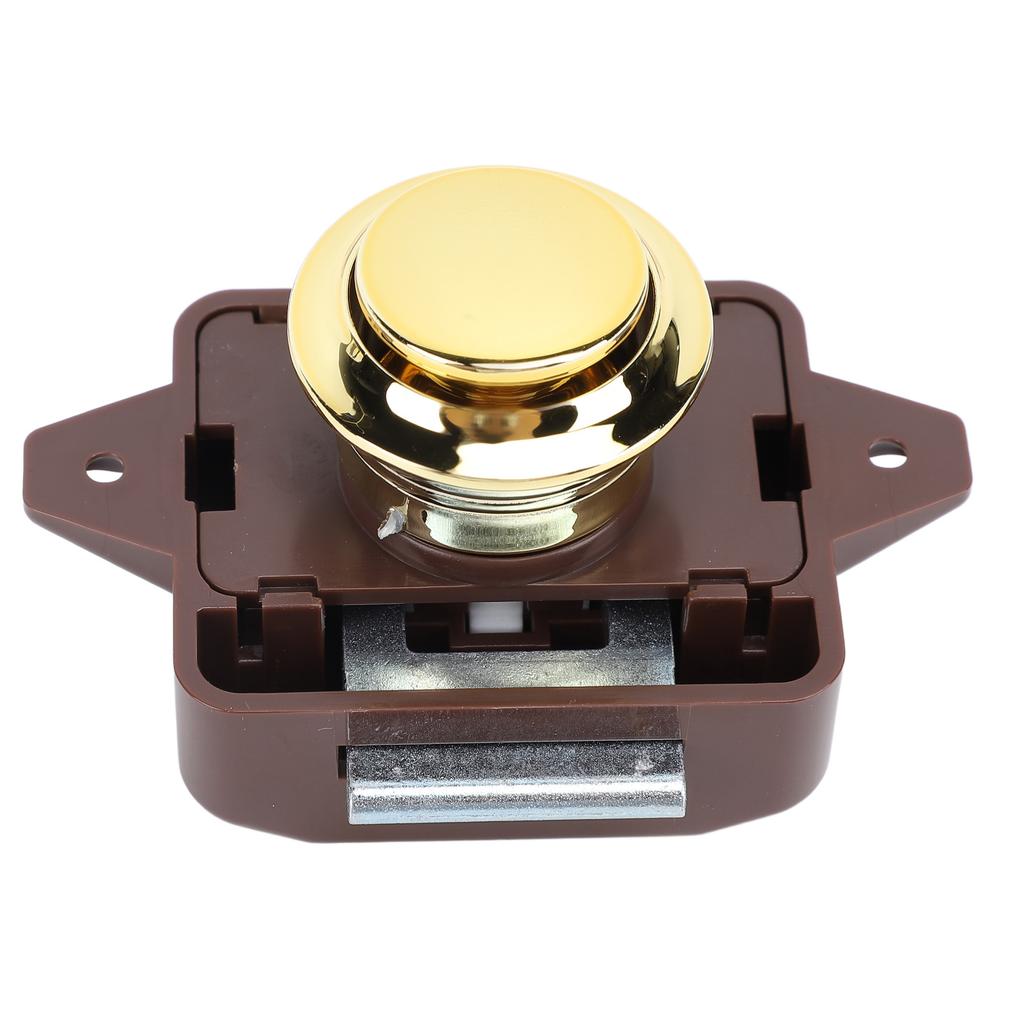 Cabinet Push Button Latch Stylish Look Keyless Cupboard Door Push Button Lock Latch for RV Yacht Motorhome Campervan