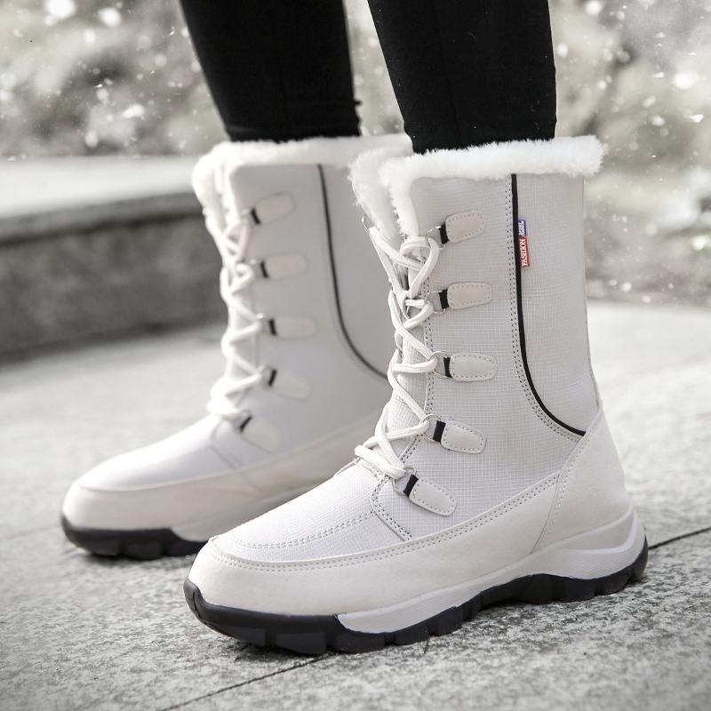 Women Winter Shoes Women Waterproof Snow Boots Fleece-lined Platform Comfortable Keep Warm Ankle Boots with Thick Women Boots