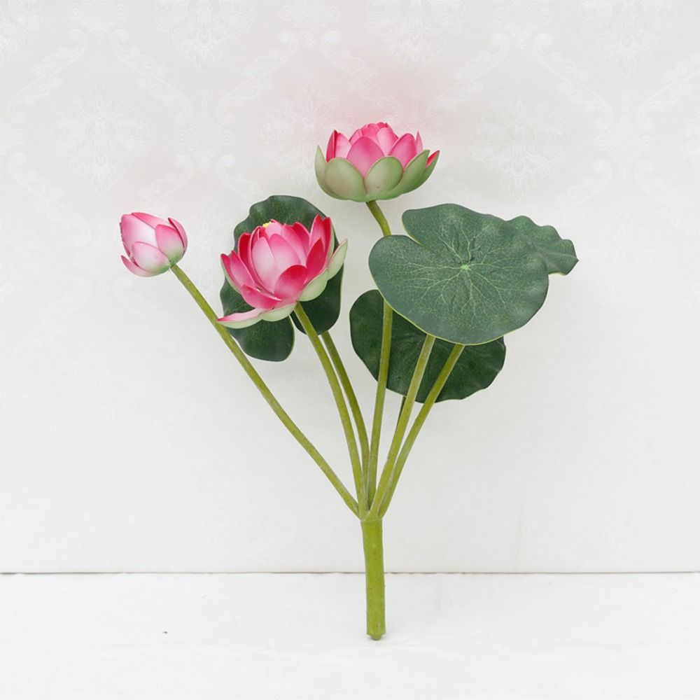 Multicolor Faux Lotus Leaf Flowers Silk Petals Lifelike Water Lily Home Decoration