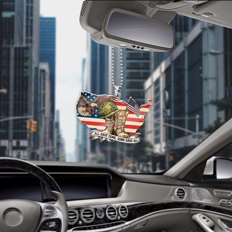 Eyecatching American Acrylic Eagle Flag Car Ornament Colorful Hangings For Home Decor
