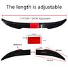 Universal Adjustable Car Rear Trunk Spoiler Lip Roof Tail Wing Glossy Black+ Red