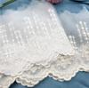 3Yards(2.7Meters)/lot 18cm Wide France Style Apricot/White Wave Edge Mesh Flow Heart Falling Holy Cross Embroidery Lace Trim DIY Clothing Accessories