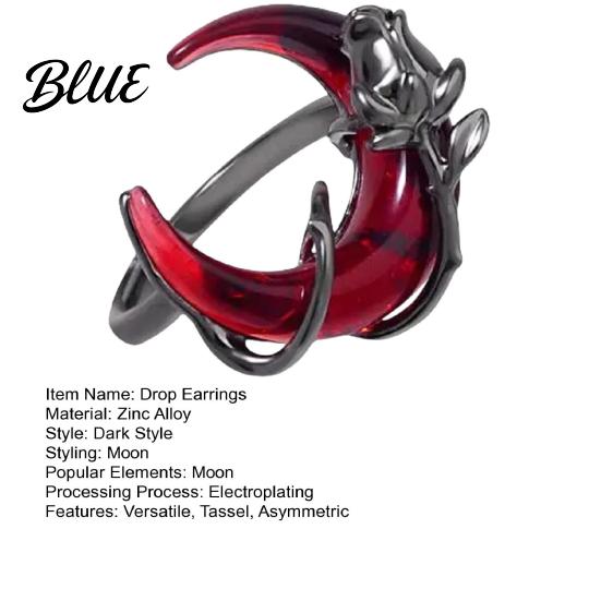 Ring Drop Earrings Asymmetric Tassel Design Moon Crowd-pleasing Decor Finger