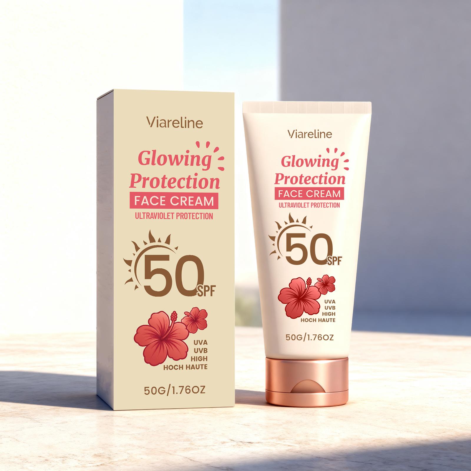 Daily Facial Sunscreen - Lightweight & Non-Greasy Face Protection Cream - Refreshing, Fast Absorbing & Easy to Apply Moisturizer for Everyday Skincare 50g