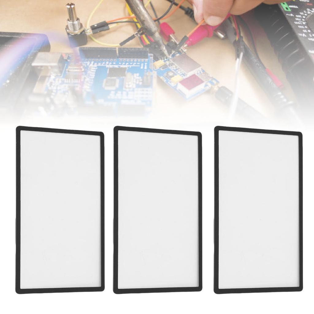 3Pcs Upper Top Screen Lens Replacement Plastic Cover for 2DS Handheld Game Console LCD Screen Parts Accessories