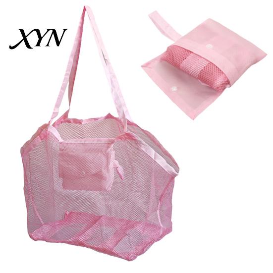 Sand Digging Tool Bag Beach Storage Bag, Lightweight Foldable Mesh Breathable Portable Tote Easy Carry Tote, for Outdoor Parties Travel Essentials