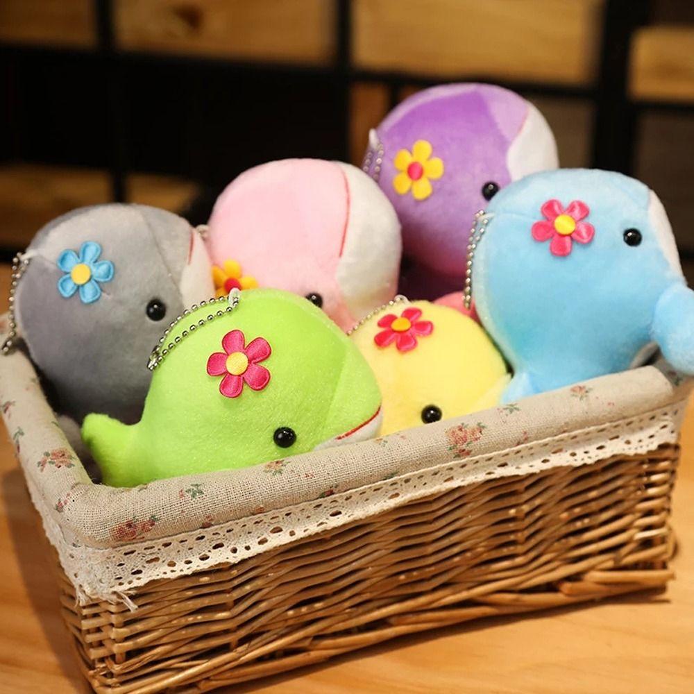 Charm Animal Doll Hanging Pendant Stuffed Toy Whale Plush Pendant Keychain Whale Plush Doll Keyring
