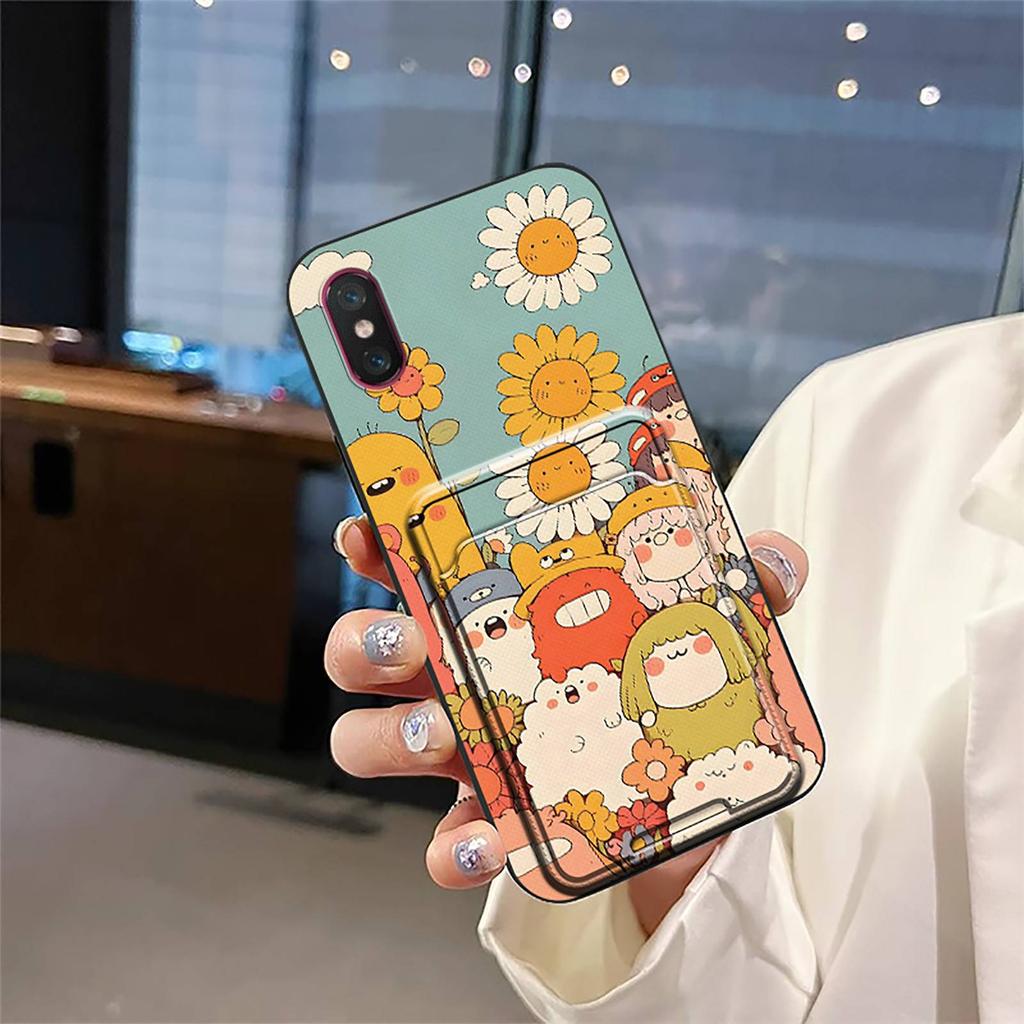 Waterproof Anti-dust Phone Case For Xiaomi Mi 8 Pro TPU Card Sleeve Durable Cute Dirt-resistant Shockproof Graffiti