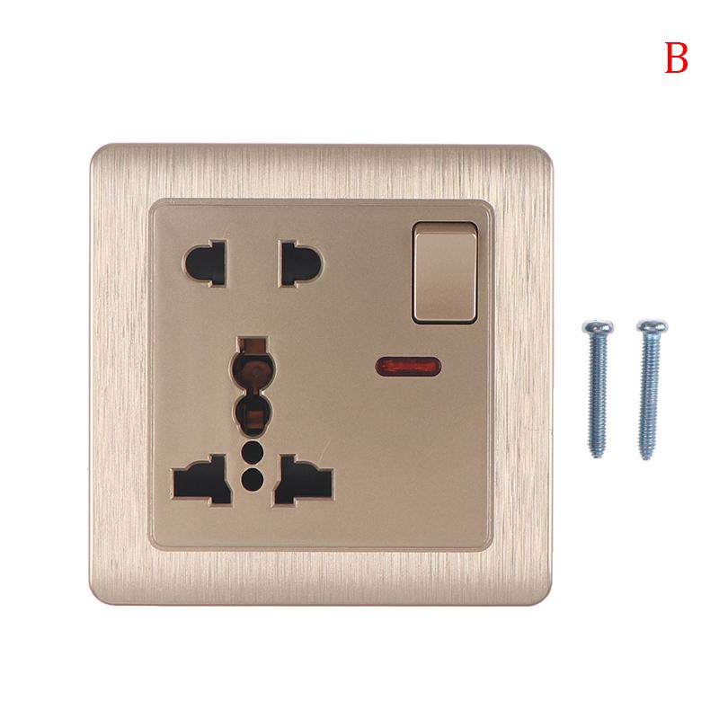 

Універсальна настінна розетка зі світлодіодним вимикачем, настінна розетка USB на 5 отворів