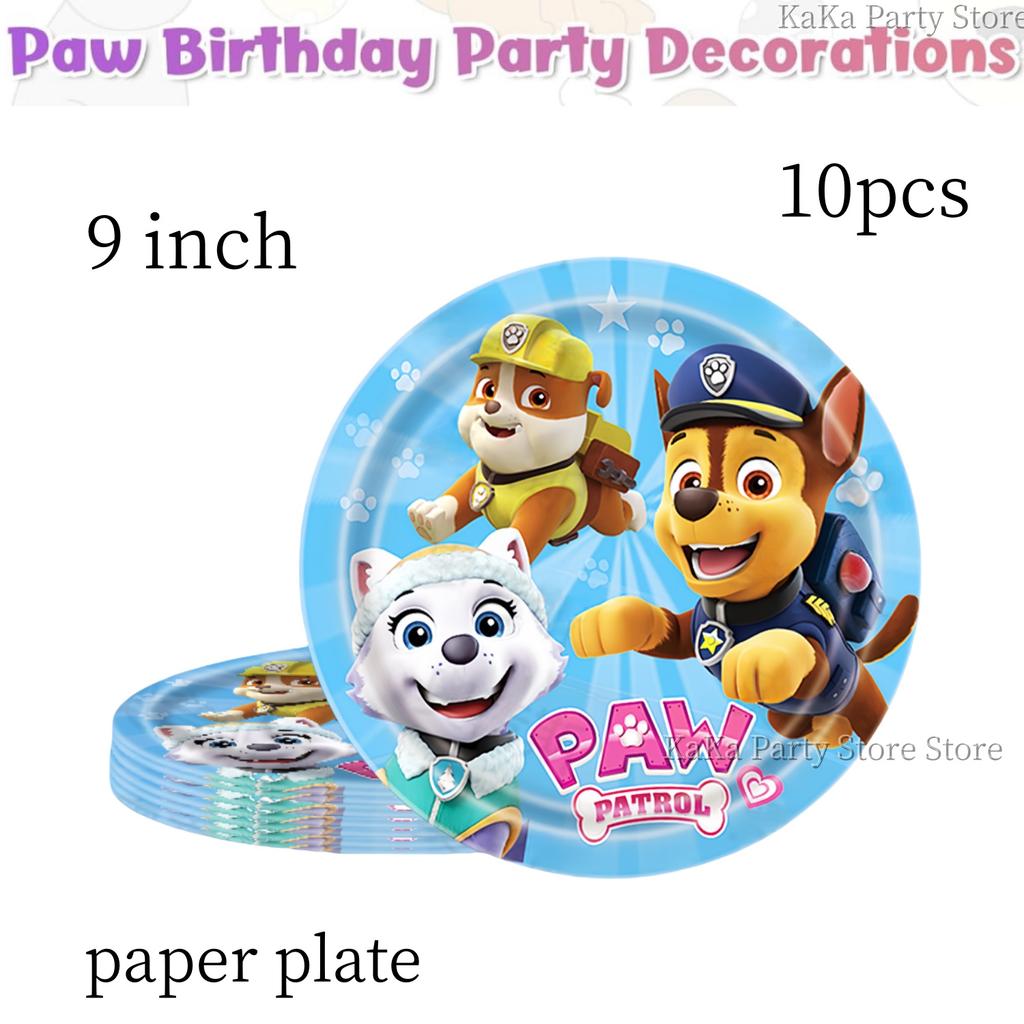 Paw Patrol Birthday Party Decor Dog Skye Disposable Tableware Tablecloth Cup Plate Baby Shower Kids Gift Girl Boy Party Supplies