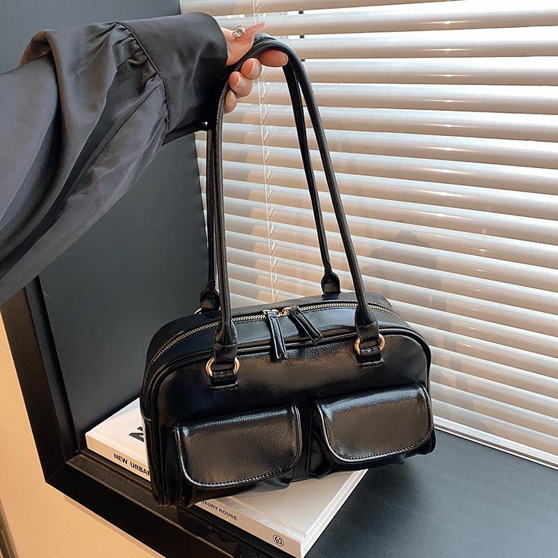 Pu European and American Retro Handbag Bag Classic Versatile Shoulder Messenger Bag Large Capacity Women's Bag