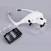 Headband Watch Bright LED Light Head Magnifying Glass Loupe With 5 Lens