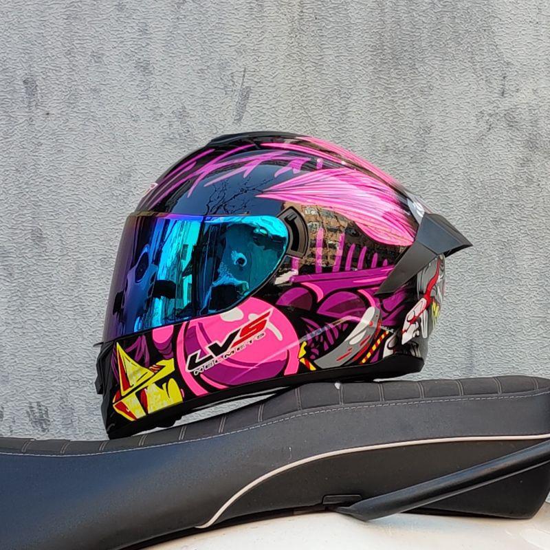 Motorcycle Helmet Men and Women Double Lens Party Sports Car Helmet New National Standard Four Seasons Personalized Bluetooth