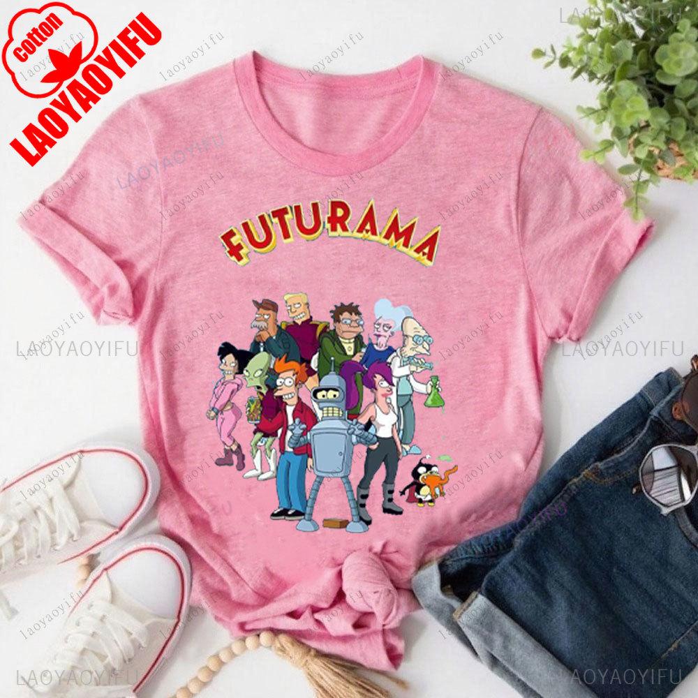 FFuturama Retro Robot Print T Shirt Unisex Clothing Bender Evolution Geek Graphic Tshirts Women Unisex Harajuku Casual Top Clothing