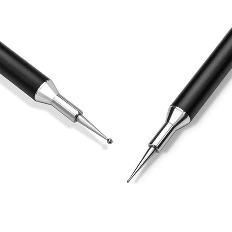 1Pcs Nail Art Dotting Pen Tool Double-Ended Painting Embossing Stylus For Point Drill Drawing Diy Manicure Dotting Tools