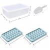 Spherical Ice Cube Tray with Lid for Ice Hockey - Makes 33 Cubes