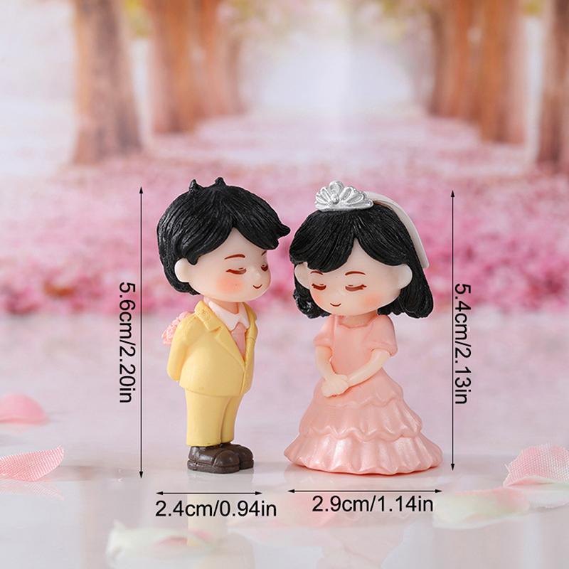Mini Couples Figurines Micro Landscape Diy Miniatures Plastic Crafts Garden