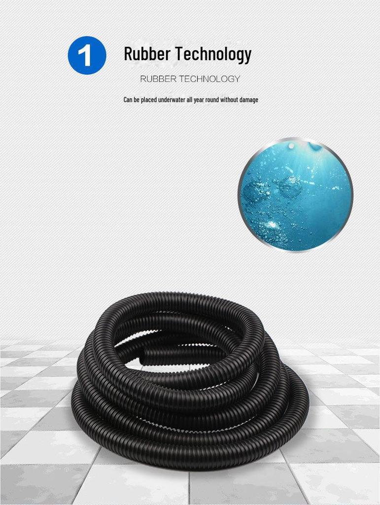 Σωλήνας φίλτρου ενυδρείου: Σωλήνας από κυματοειδές καουτσούκ μικρής διαμέτρου για αντλίες και δεξαμενές ψαριών