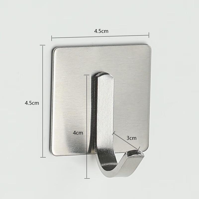 Feng Zhi 304 Stainless Steel Adhesive Coat Hooks (5-Pack)