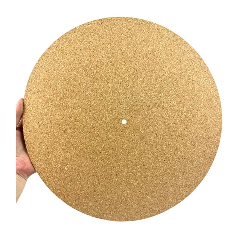 

Record Mat Turntable Platter Mat Vibration Reduction Static Resistant Cork Pad Replacement for 12inch Record Player
