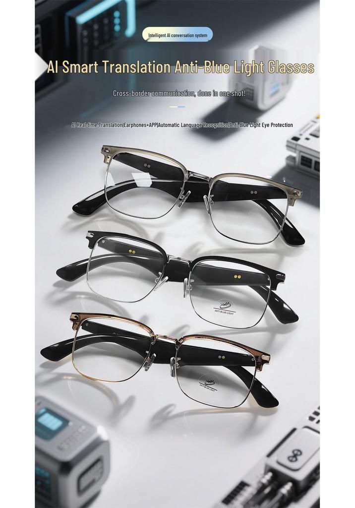 AI-Powered Bluetooth Translation Glasses: Real-Time 100+ Language Support, Music & Calls