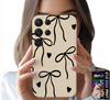 Etui Do Samsung Galaxy S25 Ultra - Beżowe Kokardki Wstążka Modne Wzory