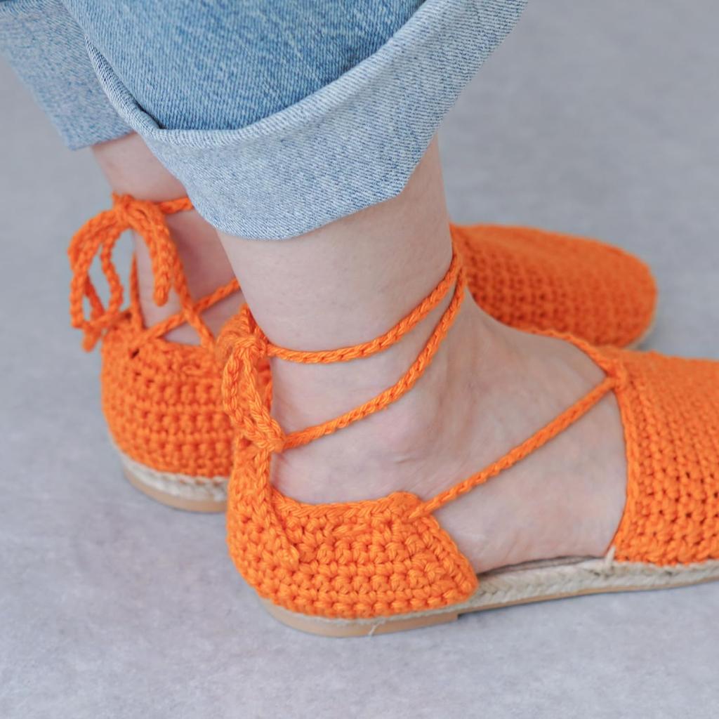 Raw Wool Knitting Kit Sandals with Straps #15-9