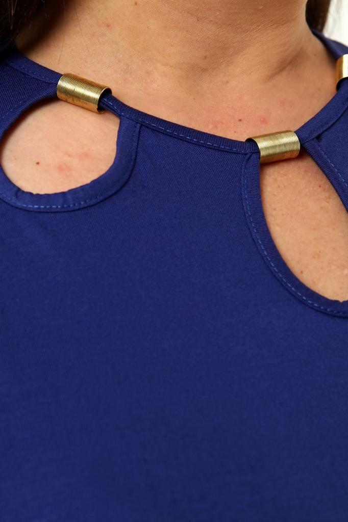 Damenstil Große Größe T-Shirt Übergröße Komfortmodell Stilvoller Kragen Detailliert Baumwolle Kurve Kurze Ärmel Mutter Sommer Abendkleid Tunika T-Shirt