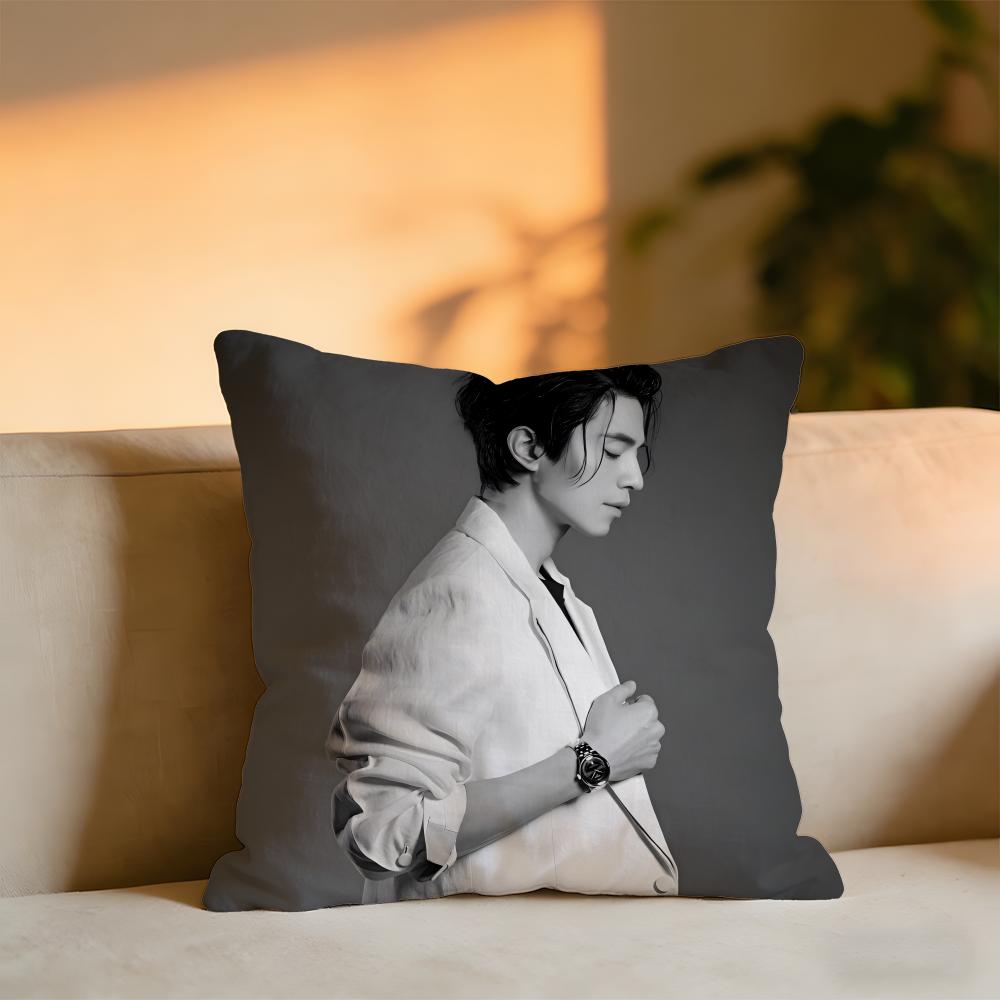Lee Dongwook Cushion Cover Cozy Velvet Throw PillowSoft Warm Cushion For Sofa Bed