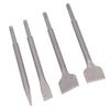 4PCS Electric Hammer Chisels Round Shank Point and Flat Chisel Set for Stone Concrete Brick Wall