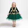 Red & Green Sequin Christmas Dress: Santa Claus Snowflake Costume, Girls' Mesh Princess Dress