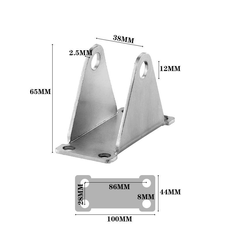 304 Stainless Steel Recessed T-Type Triangle Support Bracket with Lifting Lug