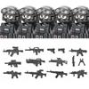 Polizia Cittadina Cina Forze Speciali Blocchi di Costruzione Soldato d'Assalto Figure SWAT Maschera Difesa Gas Armi Militari Mattoncini Giocattoli Bambini