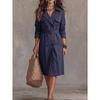 TIFICY Women's Fashion Casual Solid Color Print Fall Winter Long Sleeve POLO Neck Jackets & Coats