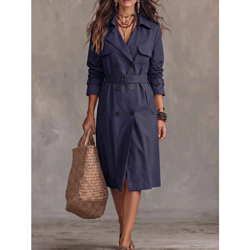 TIFICY Women's Fashion Casual Solid Color Print Fall Winter Long Sleeve POLO Neck Jackets & Coats