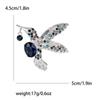 New Rhinestone Hummingbird Brooches for Women Unisex Glass Animal Pins Event Party Backpack Decoration Clothes Accessories