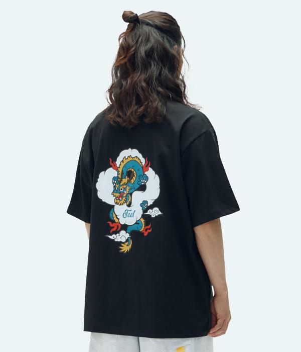 Fill Enough Blue Dragon Tee / Black L