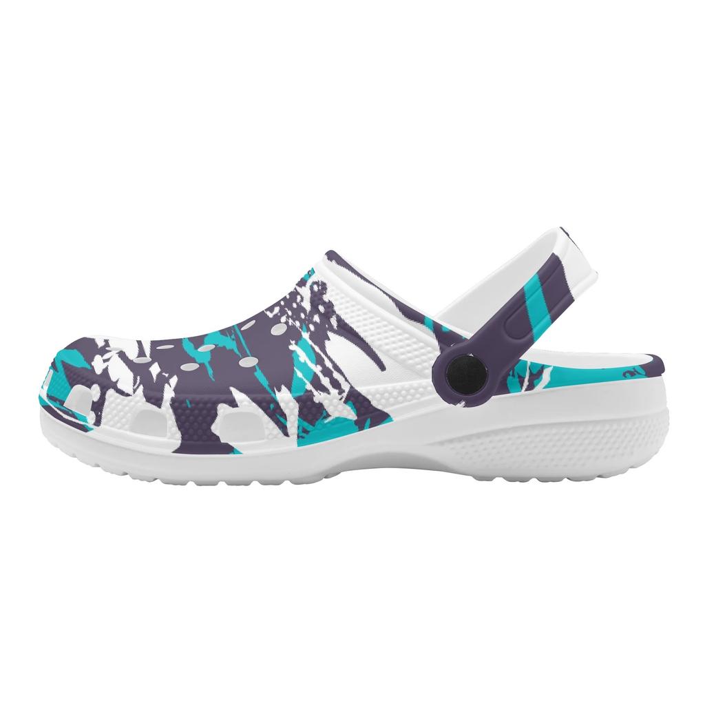 Breathable EVA Garden Clogs Unisex Printed Lightweight Slip On Shoes for Home Beach Pool Bathroom Summer Sandals Travel Shoes