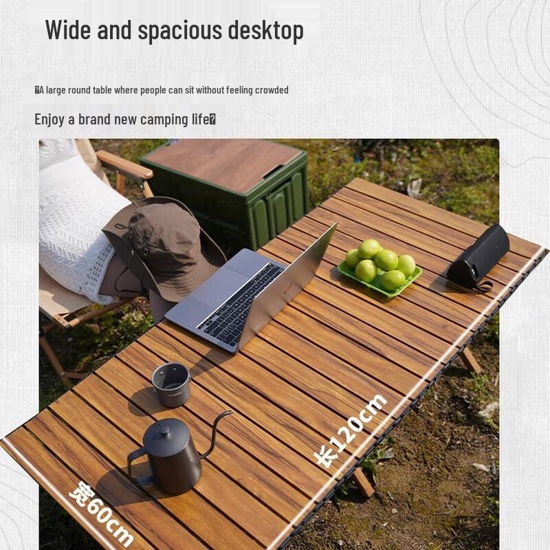 Portable Outdoor Aluminum Roll-Up Picnic Table