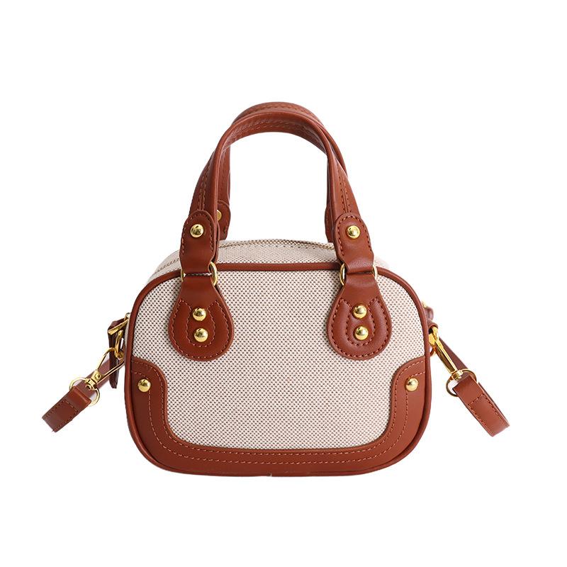New Korean Style Genuine Leather Top Handle Bag Casual and Simple Shoulder Bag Women Fashionable and Versatile Commuting Bag